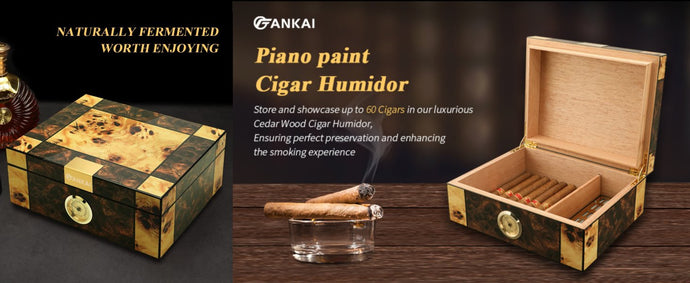 New Arrivals | Elevate Your Cigar Collection with a Luxurious Wooden Humidor Box Holding Up to 60 Cigars