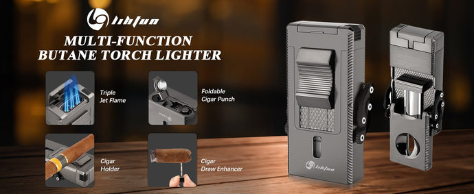 New arrivals | Unveiling the Ultimate Experience with XIFEI 3 Jet Flame Cigar Torch Lighter 5 in 1