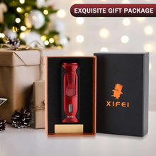 Load image into Gallery viewer, XIFEI 4 Jet Flame Torch Lighter with Cigar Punch, Refillable Butane Lighter, Smoking Gift for Men
