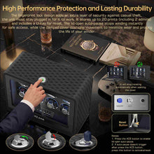 Load image into Gallery viewer, KEJIAR Automatic Watch Winder with 8 Watch Rotator, PU Leather Watch Spinner with Touch Screen, Remote, LED, 3 Modes, Fingerprint Lock, 4 Plugs, Quiet Storage Display Rotating Watch Case Gifts for Men
