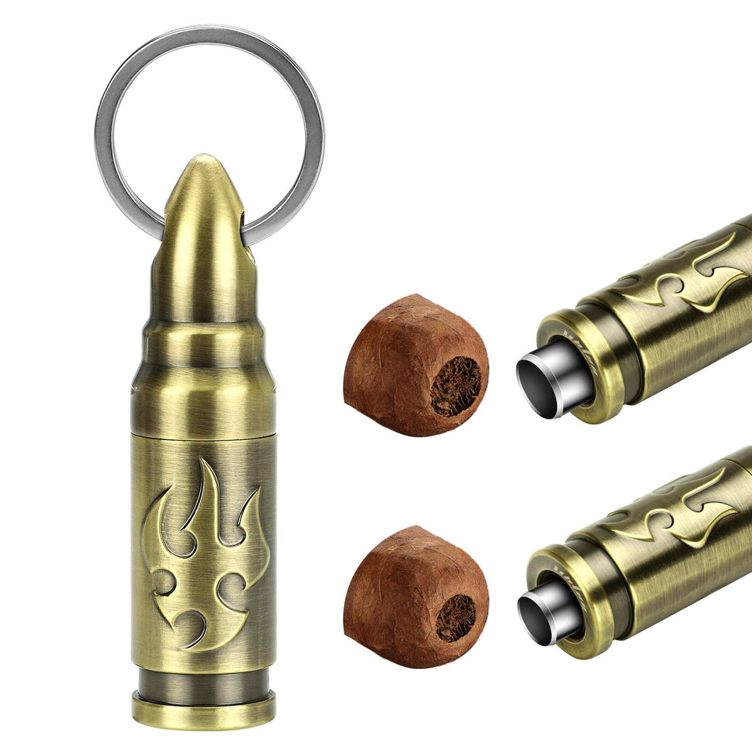 LIHTUN Portable Cigar Punch Cutter, Twist-Out Cigar Punch with 2 Sizes, Precision Cutting for Various Cigars