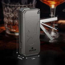 Load image into Gallery viewer, KEJIAR 5-in-1 Pipe Lighter, Soft Flame Lighter with Pipe Holder Tamper Needle Scraper Tools, Refillable Butane Lighter
