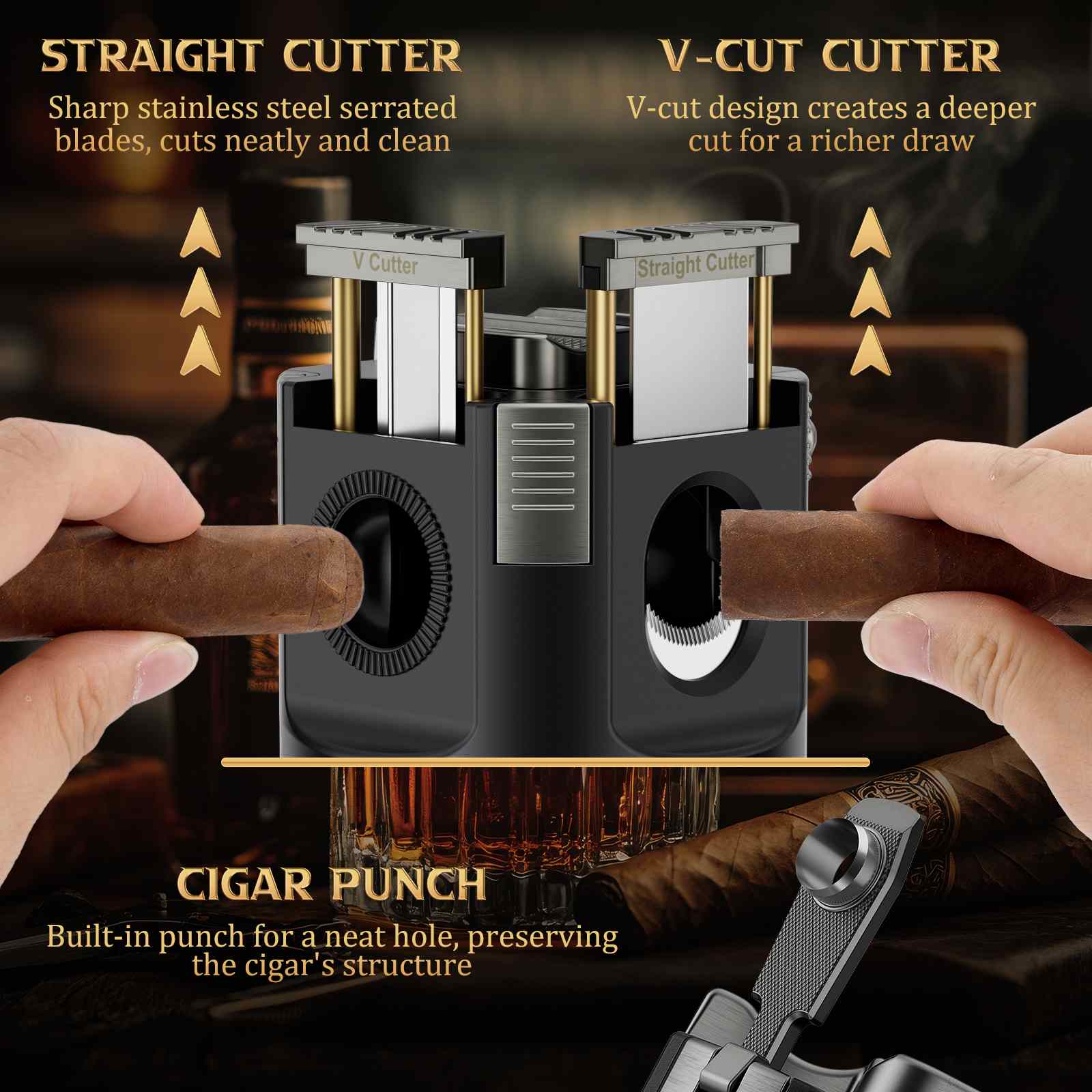 table top cigarette lighter XIFEI 8-in-1 Tabletop Cigar Lighter, 4 Jet Flame Refillable Butane Torch Lighters, Straight Cutter, V-Cut Cutter, Cigar Punch, Cigar Stand, 3 table top cigarette lighter XIFEI 8-in-1 Tabletop Cigar Lighter, 4 Jet Flame Refillable Butane Torch Lighters, Straight Cutter, V-Cut Cutter, Cigar Punch, Cigar Stand, 3