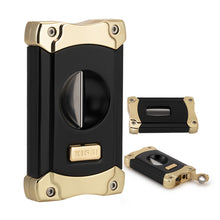 Load image into Gallery viewer, XIFEI Cigar Cutter, Stainless Steel V-Cut Cigar Cutter Built-in Cigar Puncher
