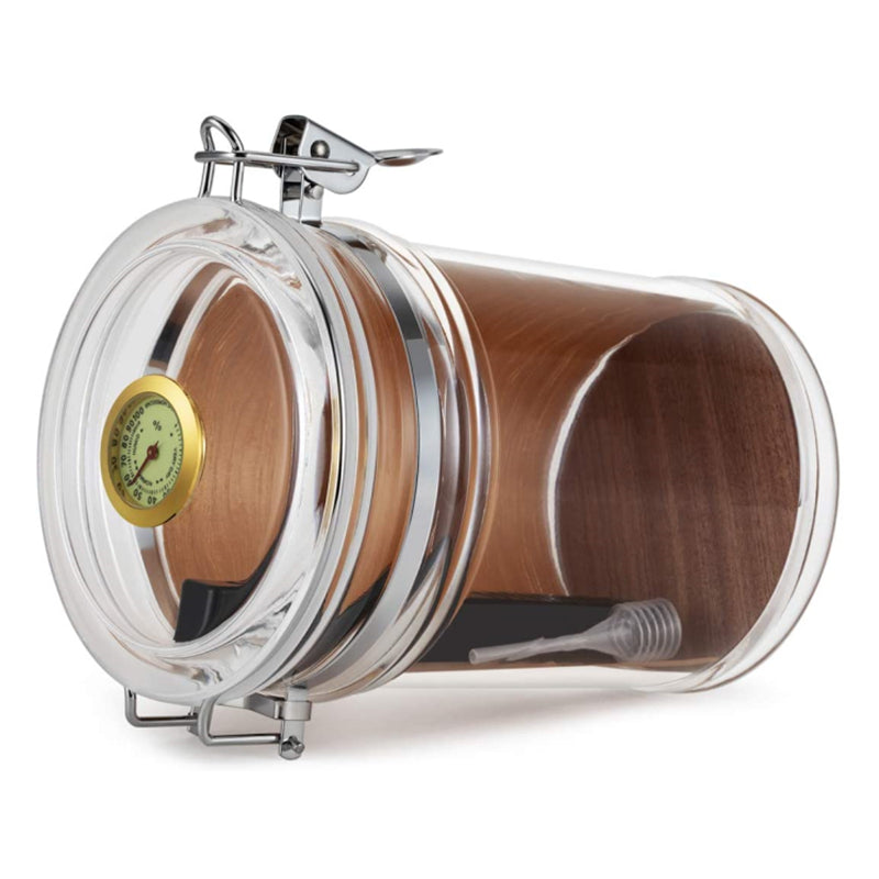 XIFEI Acrylic Humidor Jar with Humidifier and Hygrometer,humidor That