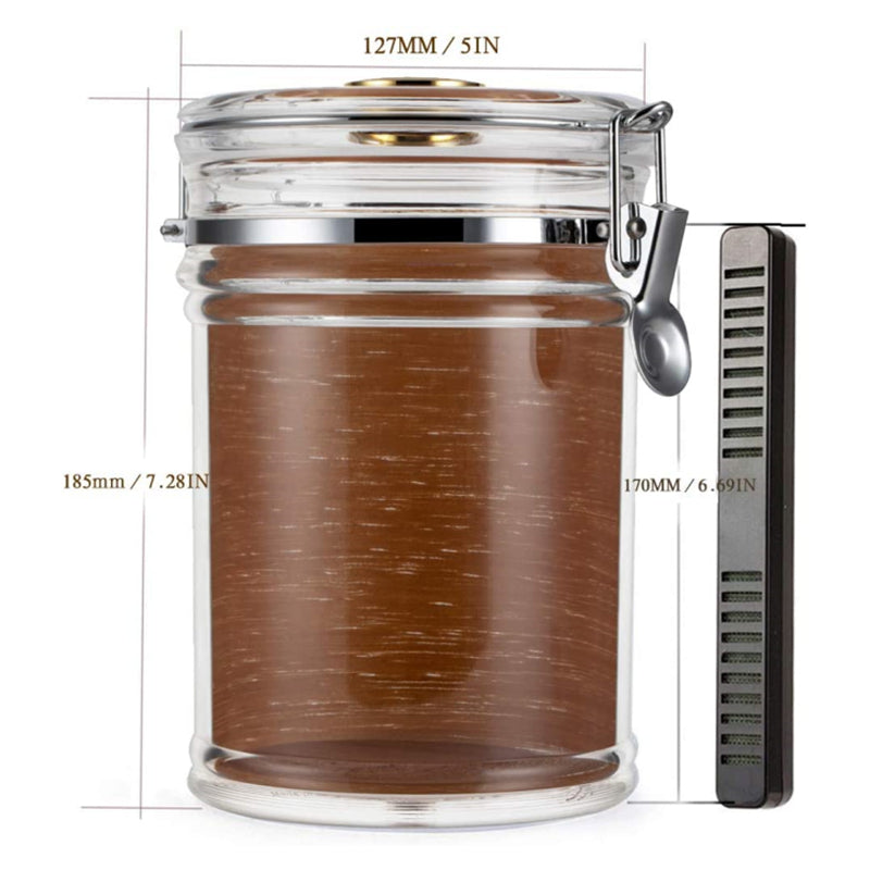 XIFEI Acrylic Humidor Jar with Humidifier and Hygrometer,humidor That