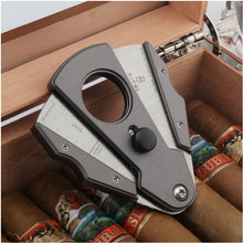 Load image into Gallery viewer, XIFEI Cigar Cutter Guillotine Stainless Steel Double Blade Cigar Clippers, Cuts Up Most Size of Cigars
