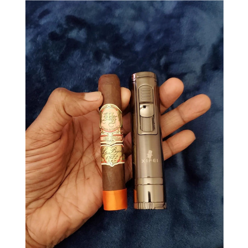 XIFEI Cigar Lighter, Cigar Puncher, Cigar Draw Enhancer, Cigar Stand