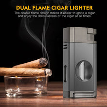 Load image into Gallery viewer, FANKAI Torch Lighter with Cigar V Cutter
